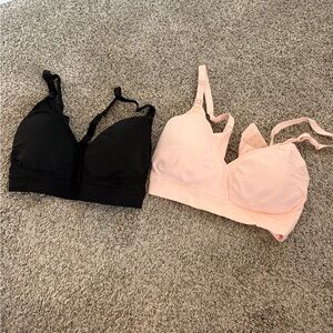 Women's Black and Pink Nursing Bras